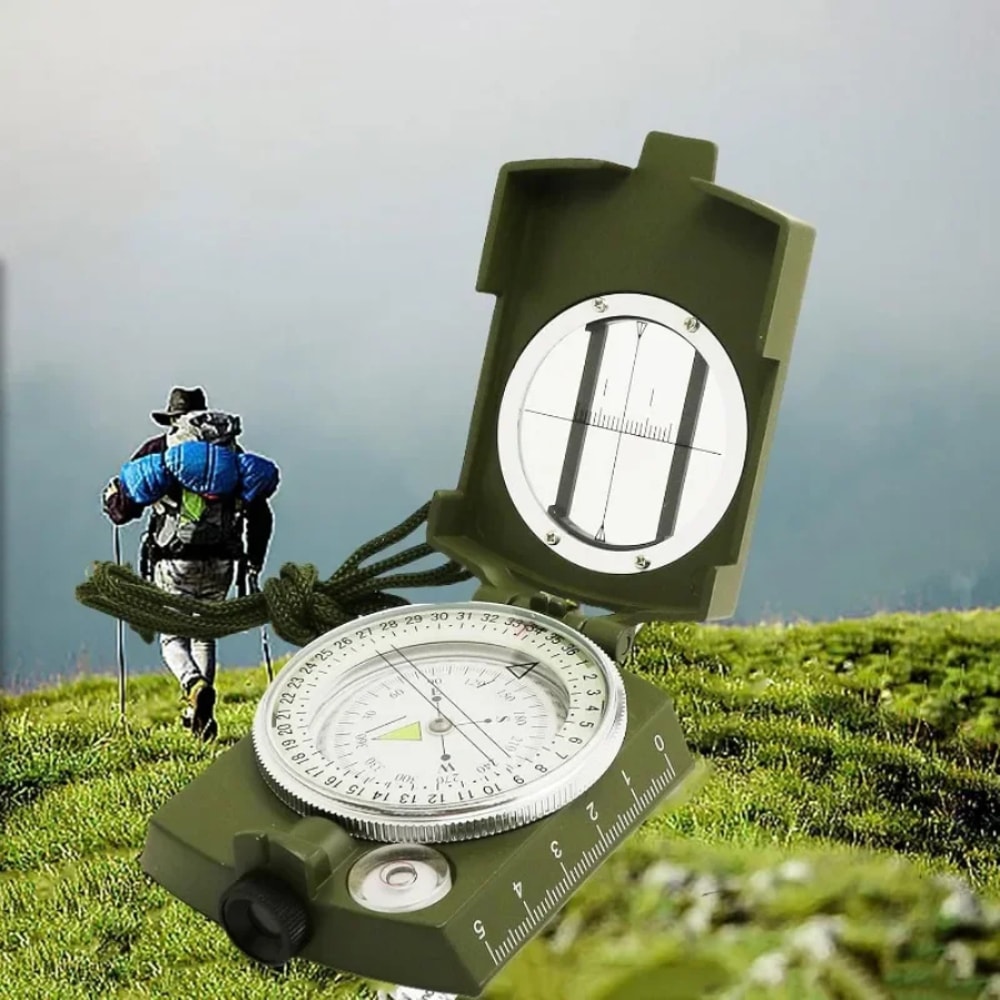 High Precision Tactical Compass Waterproof Survival Navigation Tool for Outdoor Hiking and Exploration