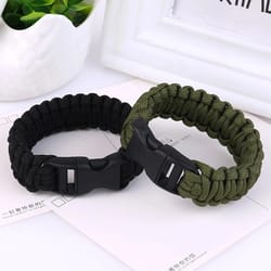 paracord survival bracelet with emergency rope outdoor edc gear