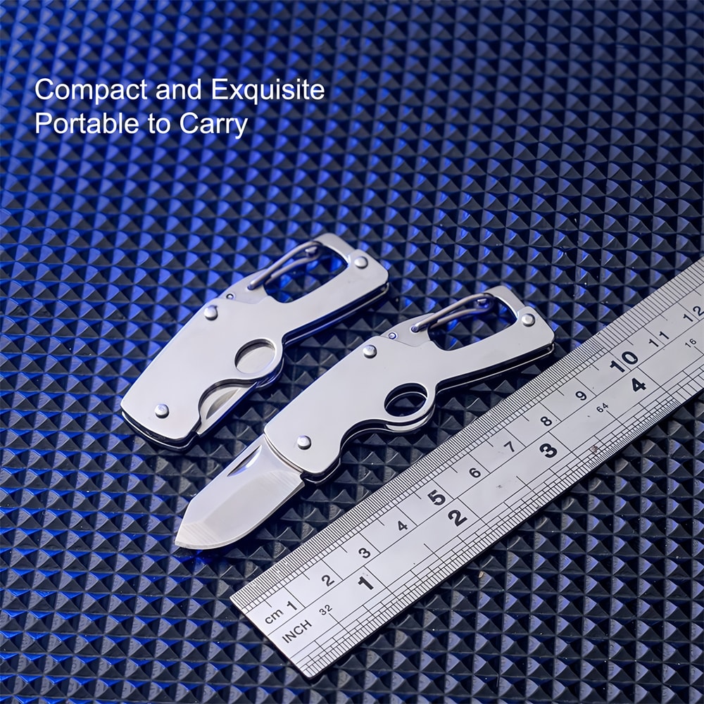 Portable Mini Folding Utility Knife High Hardness Camping EDC Pocket Knife
