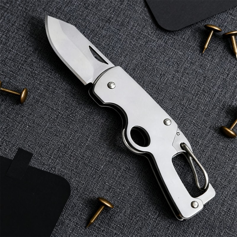 Portable Mini Folding Utility Knife High Hardness Camping EDC Pocket Knife