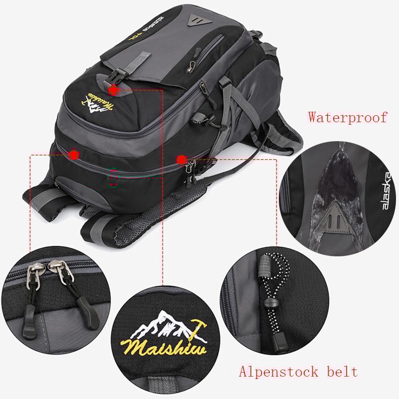 Waterproof Anti Theft Hiking Backpack Large Capacity Travel Camping Backpack For Outdoor Adventures 3
