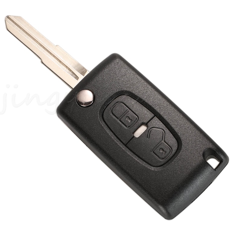 Premium Flip Remote Key Case for Peugeot Citroen C-Crosser & Aircross