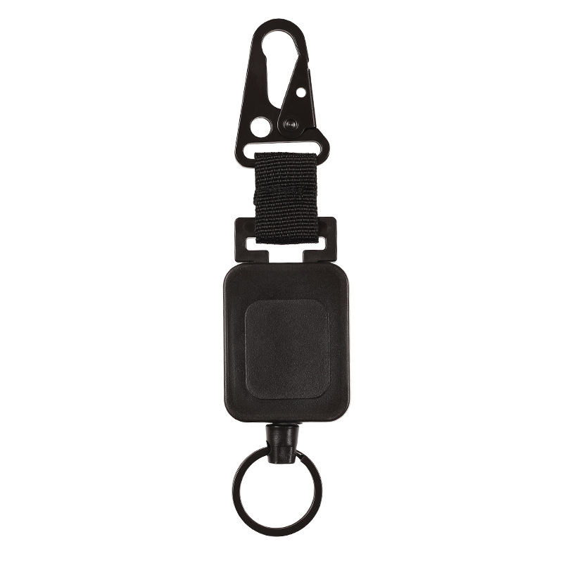 Steel Wire Retractable Key Holder With Molle Backpack Hook For Outdoor Use 6