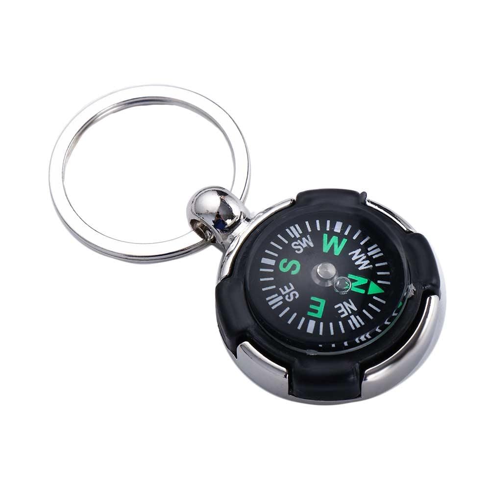 Mini Survival Compass Keychain with Carabiner Outdoor Emergency Tool
