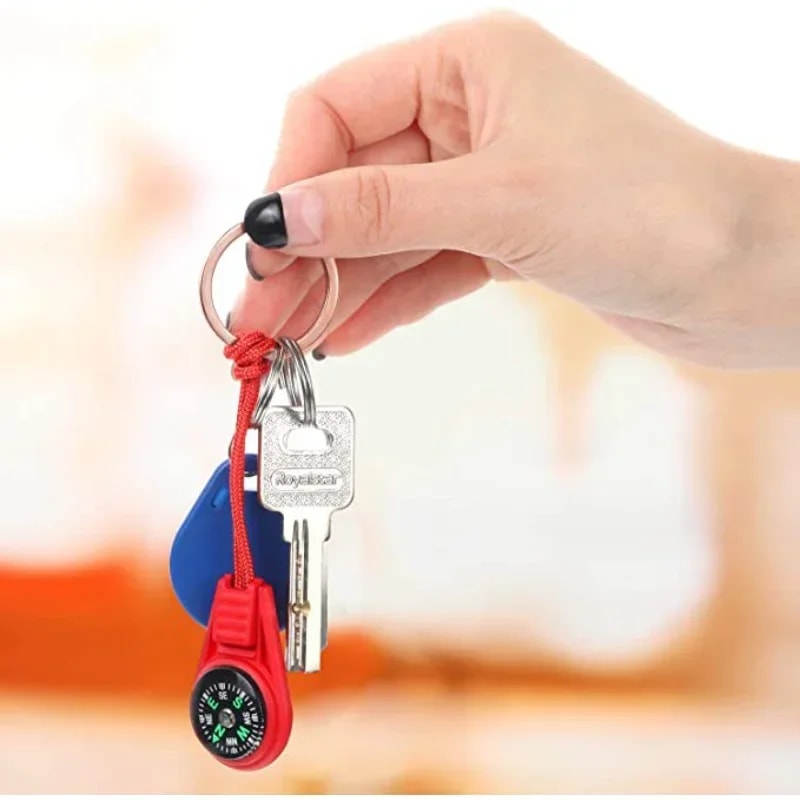 Mini Tactical Compass Keychain for Outdoor Survival, Camping, Hiking, and Travel