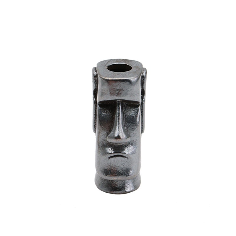 Easter Island Moai EDC lanyard bead Brass Paracord Knife Pendant Survival Accessory