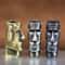 Easter Island Moai EDC lanyard bead Brass Paracord Knife Pendant Survival Accessory
