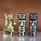 Easter Island Moai EDC lanyard bead Brass Paracord Knife Pendant Survival Accessory