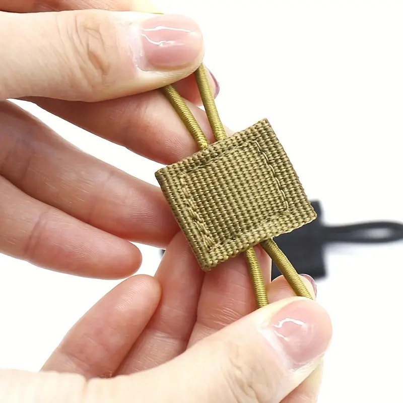 Tactical MOLLE Elastic Strap Webbing Retainer for Gear Attachment and Secure Carry