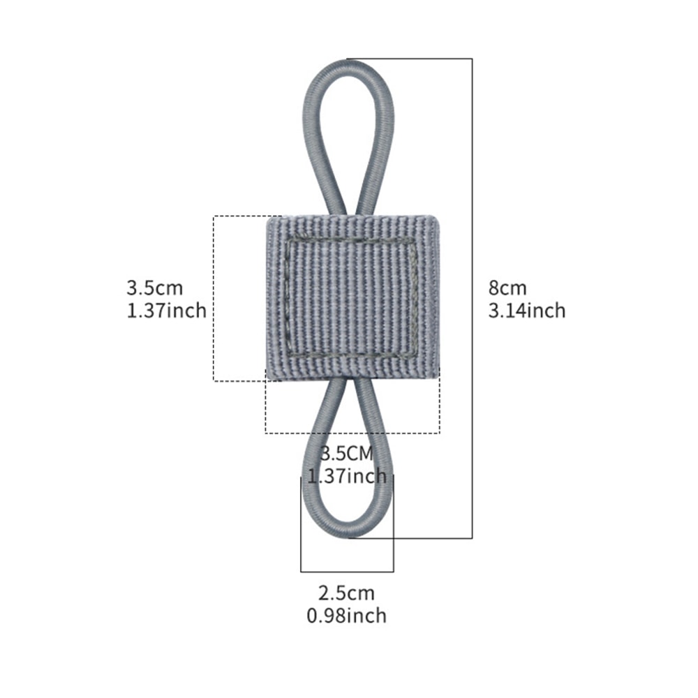 Tactical MOLLE Elastic Strap Webbing Retainer for Gear Attachment and Secure Carry
