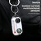 Mini Portable Compass Keychain Survival Tool with Thermometer and Magnifier for Hiking Camping Navigation