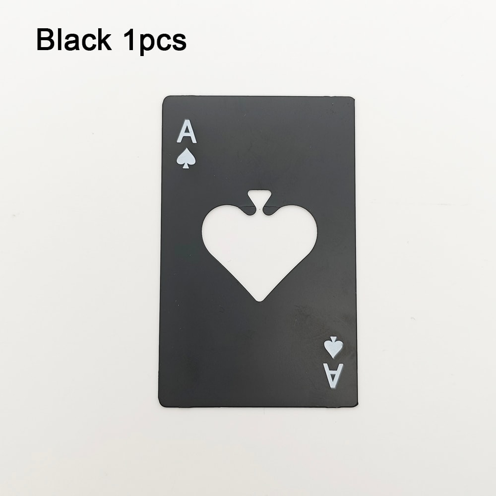 Ace Of Spades Bottle Opener Credit Card Size Portable Bottle Opener Stainless Steel Poker Tool 6
