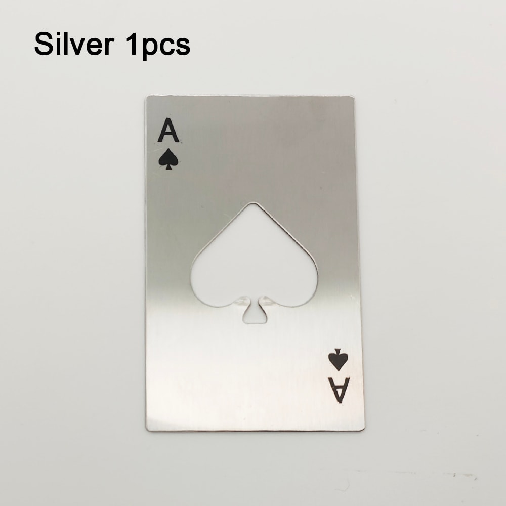 Ace Of Spades Bottle Opener Credit Card Size Portable Bottle Opener Stainless Steel Poker Tool 7