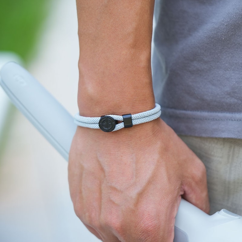 Men Nautical Compass Rope Bracelet Outdoor Survival Wristband