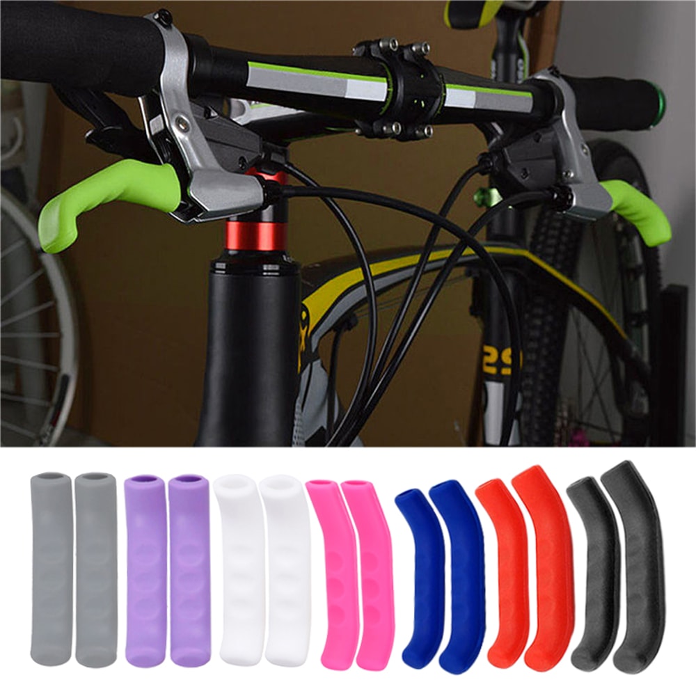 Silicone Bicycle Brake Lever Covers Anti Slip MTB Road Bike Handle Protector Sleeves 2