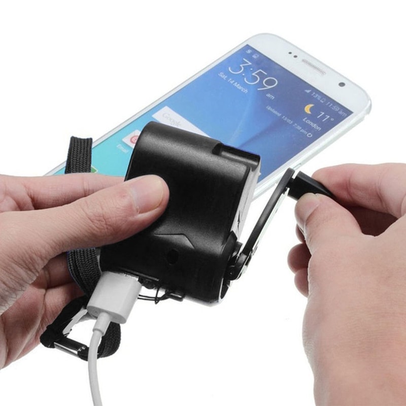 Hand Crank Emergency Charger Portable USB Survival Power Bank For Camping Hiking EDC Gear 4