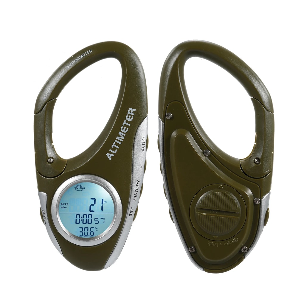 Digital Altimeter Carabiner Outdoor Weather Meter with Thermometer for Hiking Camping Survival