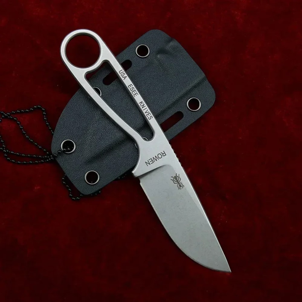 High Hardness Survival Knife with Kydex Sheath Outdoor Tactical Adventure Tool