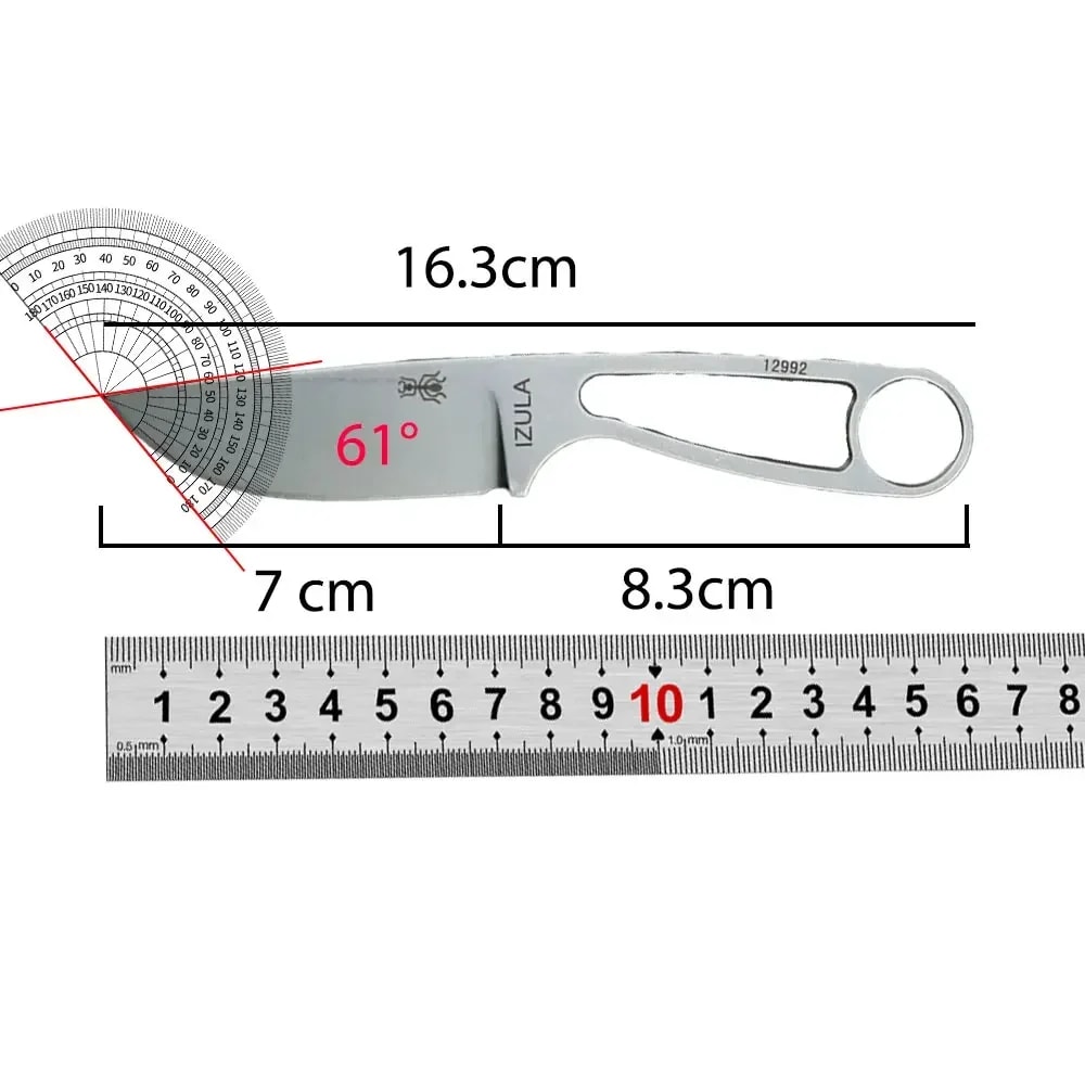 High Hardness Survival Knife with Kydex Sheath Outdoor Tactical Adventure Tool