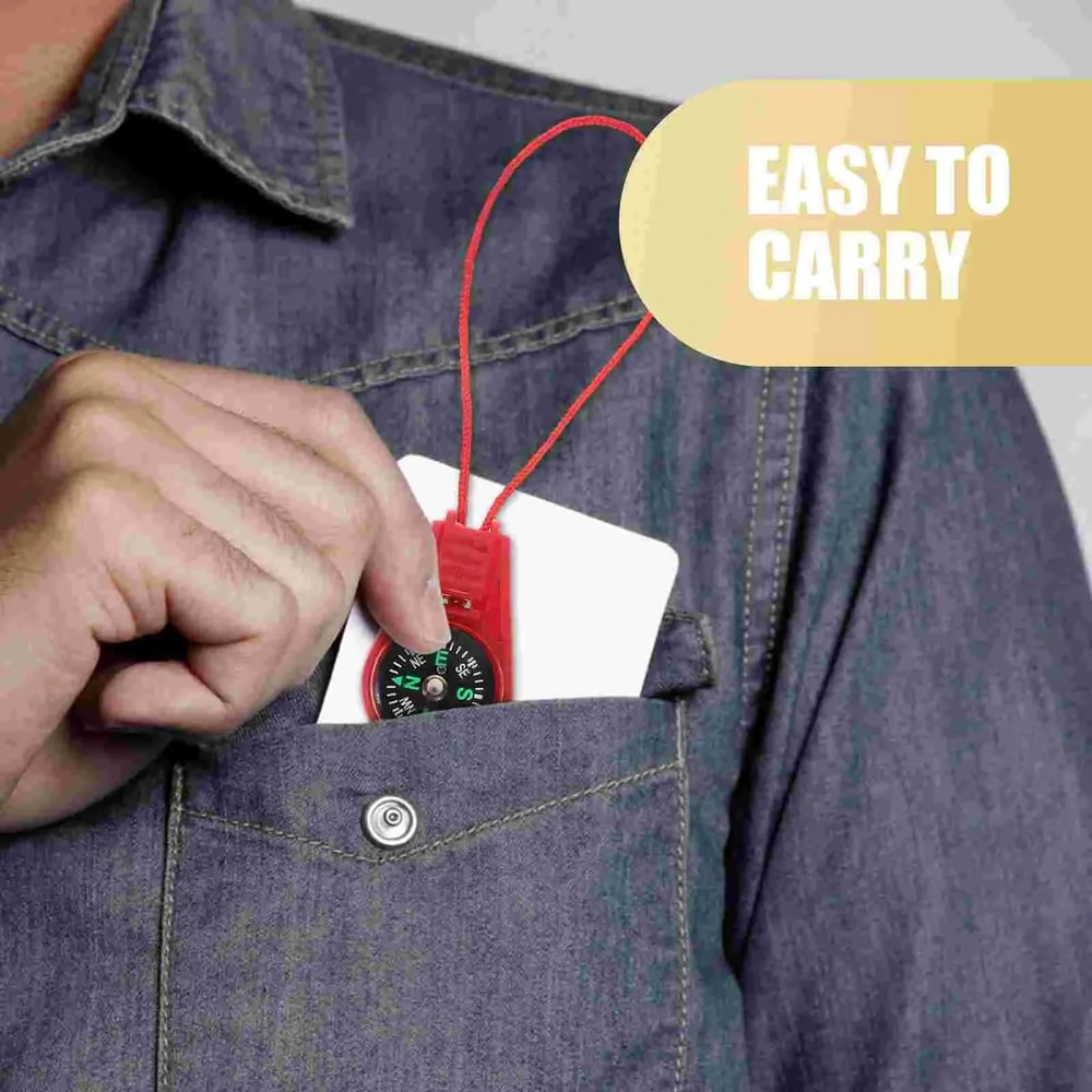 Mini Compass Keychain Portable Navigation Tool for Camping Hiking Survival