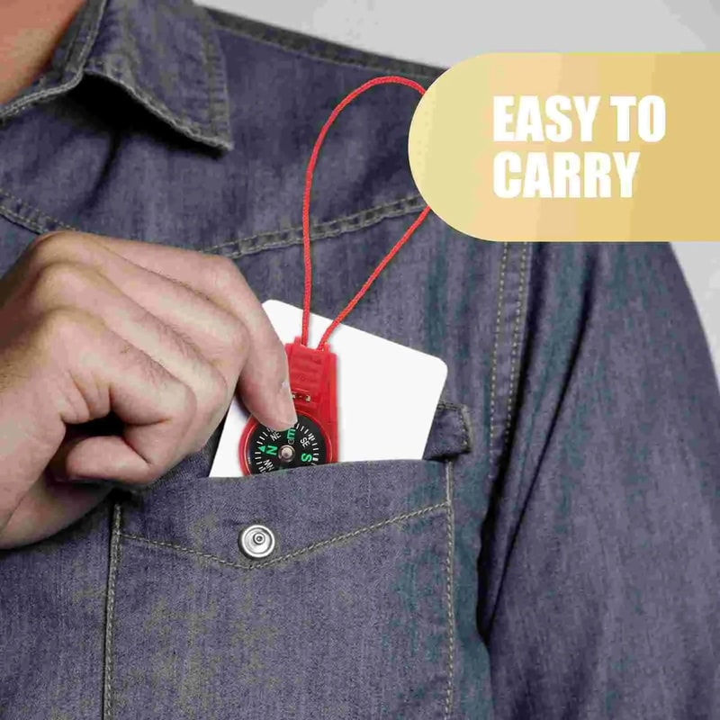 Mini Compass Keychain Portable Navigation Tool for Camping Hiking Survival