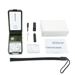 portable outdoor navigation tool with multifunction compass, thermometer and hygrometer