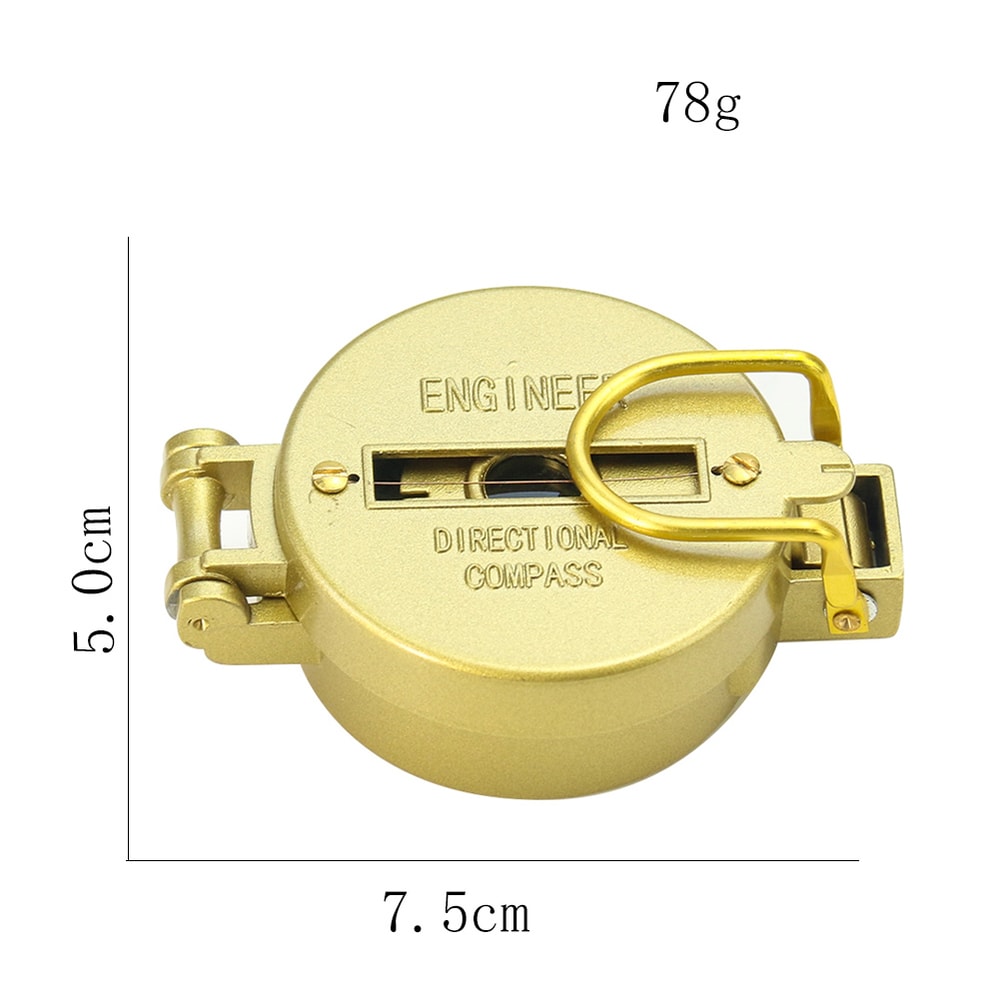 Portable Brass Survival Compass Waterproof Luminous Precision Navigation Tool