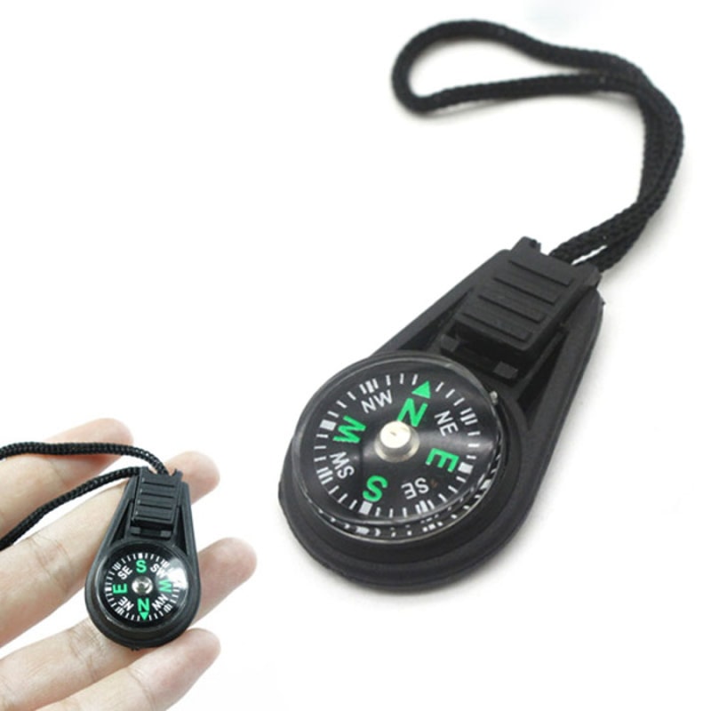 Compact Mini Compass Survival Keychain for Camping Hiking and Outdoor Navigation