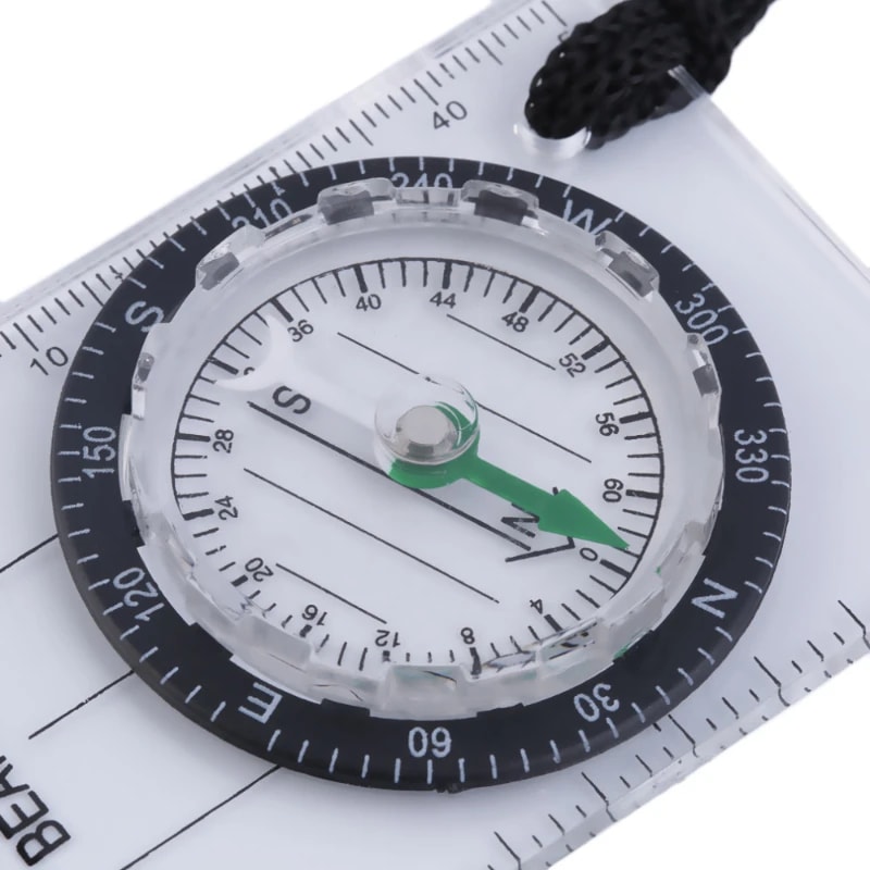 Professional Military Lensatic Compass with Map Scale Navigation Tool for Hiking Survival and Outdoor Adventure