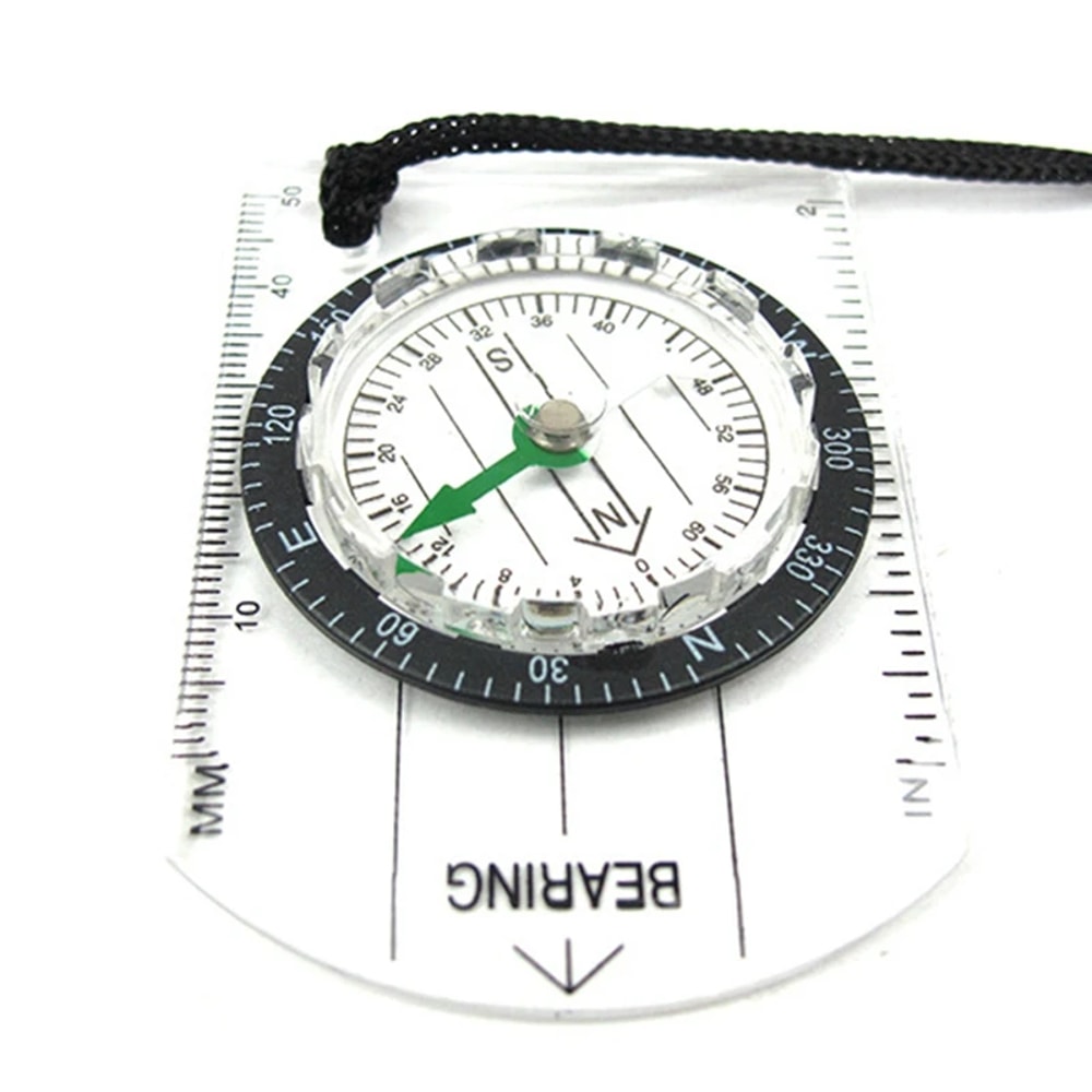 Professional Military Lensatic Compass with Map Scale Navigation Tool for Hiking Survival and Outdoor Adventure