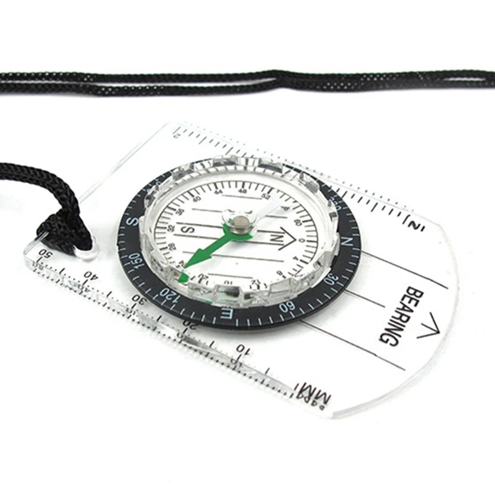 Professional Military Lensatic Compass with Map Scale Navigation Tool for Hiking Survival and Outdoor Adventure