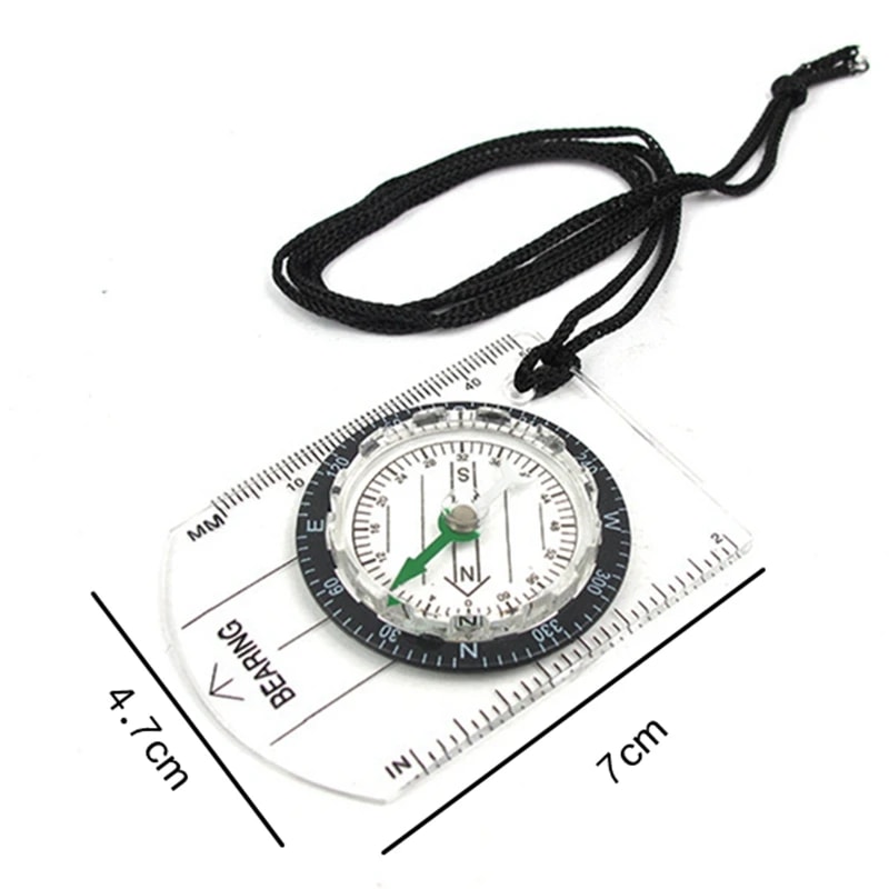 Professional Military Lensatic Compass with Map Scale Navigation Tool for Hiking Survival and Outdoor Adventure