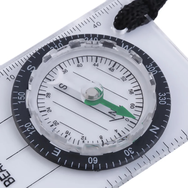 Professional Military Lensatic Compass with Map Scale Navigation Tool for Hiking Survival and Outdoor Adventure