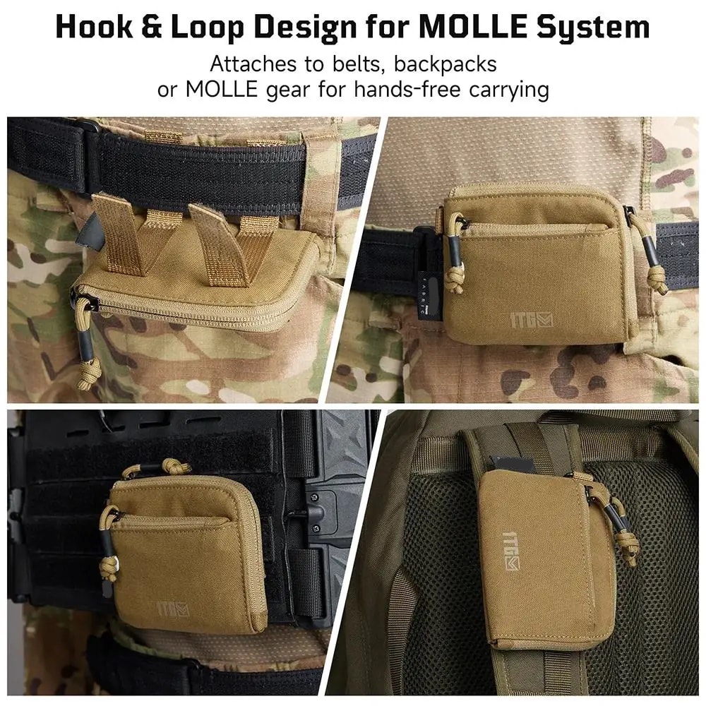 Waterproof EDC Pouch Compact Mini Wallet With Zipper Coin Storage And Keychain Carry 2