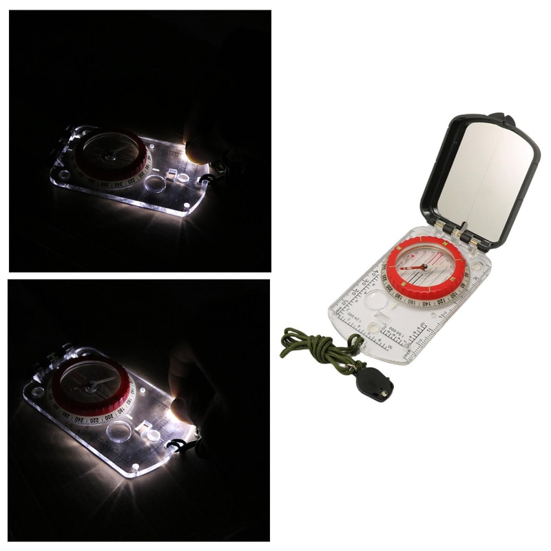 High Precision Outdoor Compass Map Ruler for Hiking Navigation and Survival