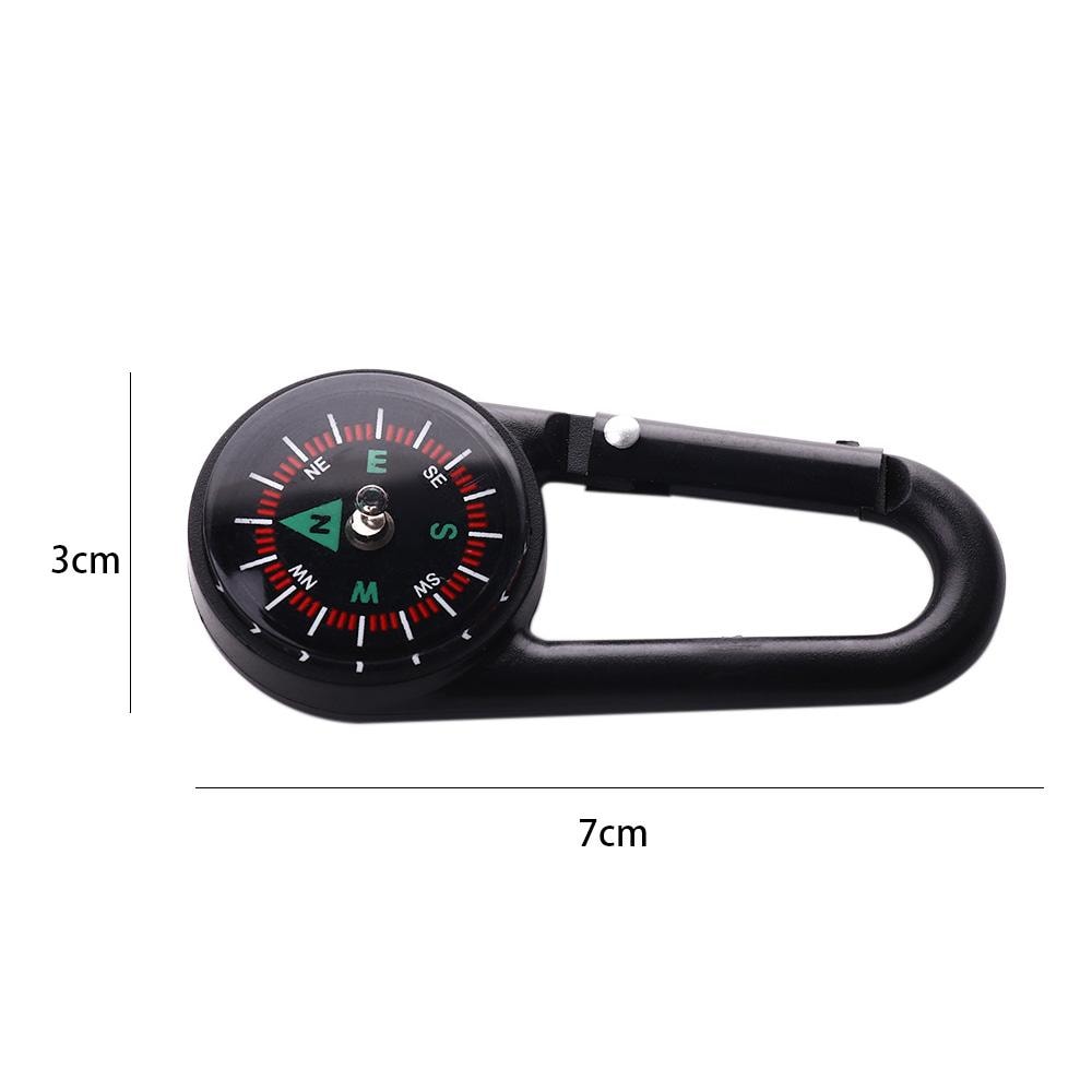 AllinOne Outdoor Survival Compass Keychain With Thermometer And Carabiner Hook 5