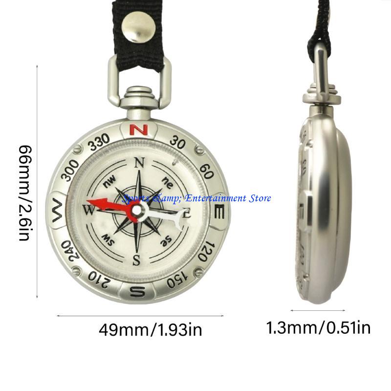 Portable Survival Pocket Compass with Lanyard Accurate navigation compass for Hiking Camping Outdoor Gear