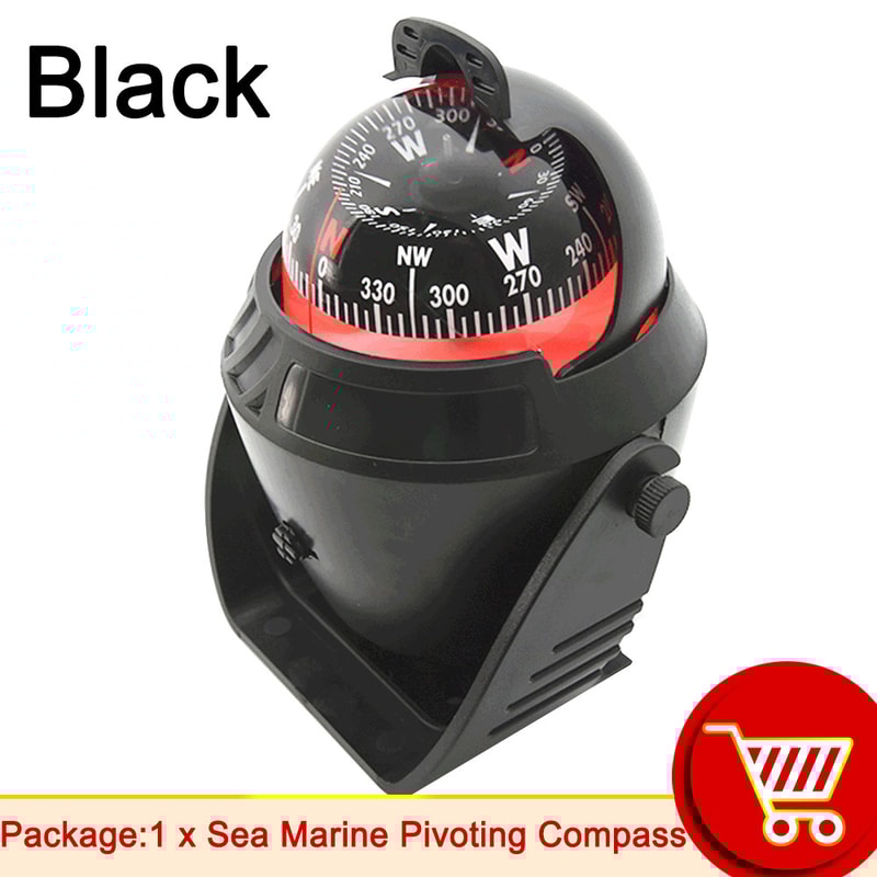 High-Accuracy Marine Compass with LED Light for Boat Navigation and Waterproof Outdoor Use