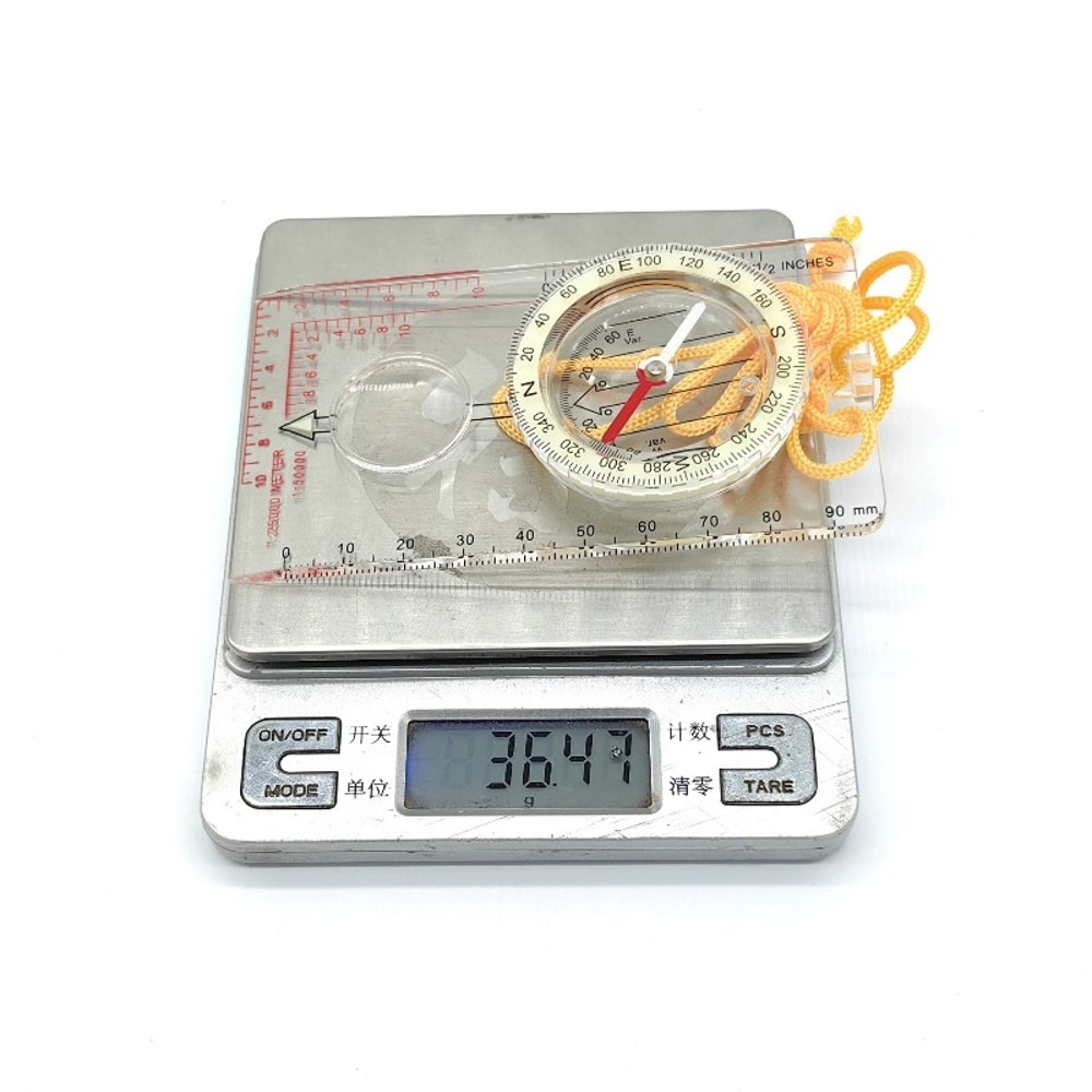 Glow in the Dark Orienteering Compass with Map Ruler and Magnifier for Hiking and Navigation