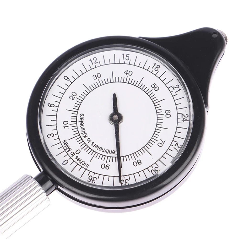 Portable Map Measuring Tool Curvimeter Odometer with Compass for Outdoor Navigation and Hiking