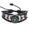 Compass Bracelet Waterproof Survival Wristband With PU Leather Tactical Outdoor Gear 1