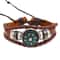 Compass Bracelet Waterproof Survival Wristband With PU Leather Tactical Outdoor Gear 6