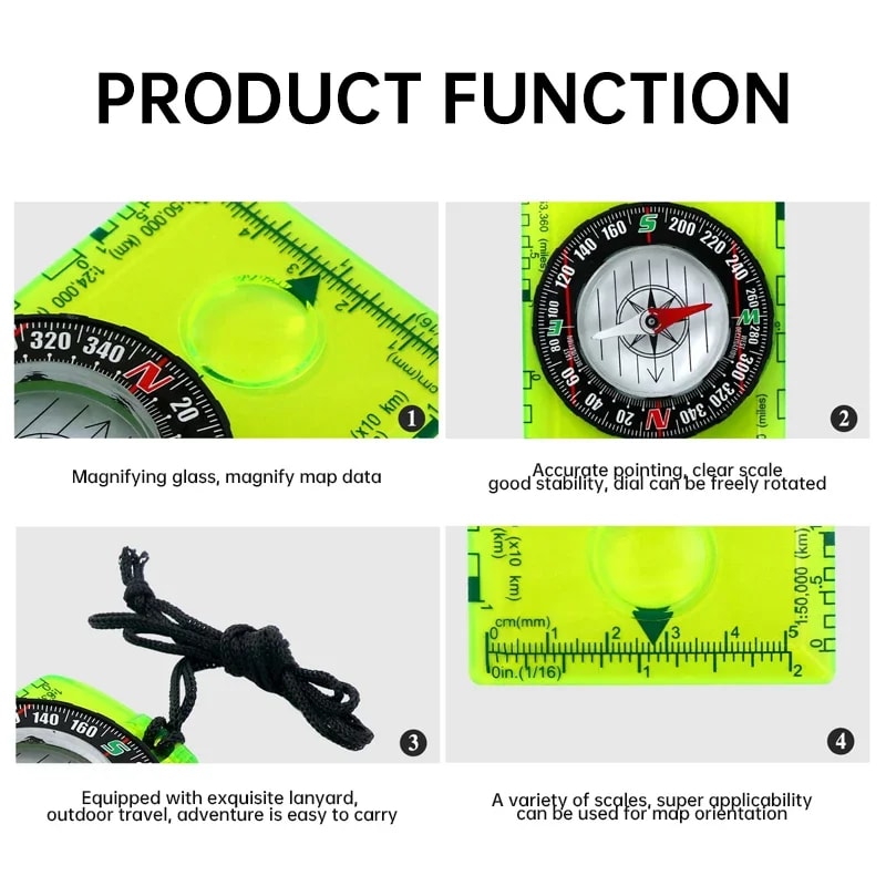 Kids Waterproof Survival Compass for Camping and Outdoor Navigation Tool