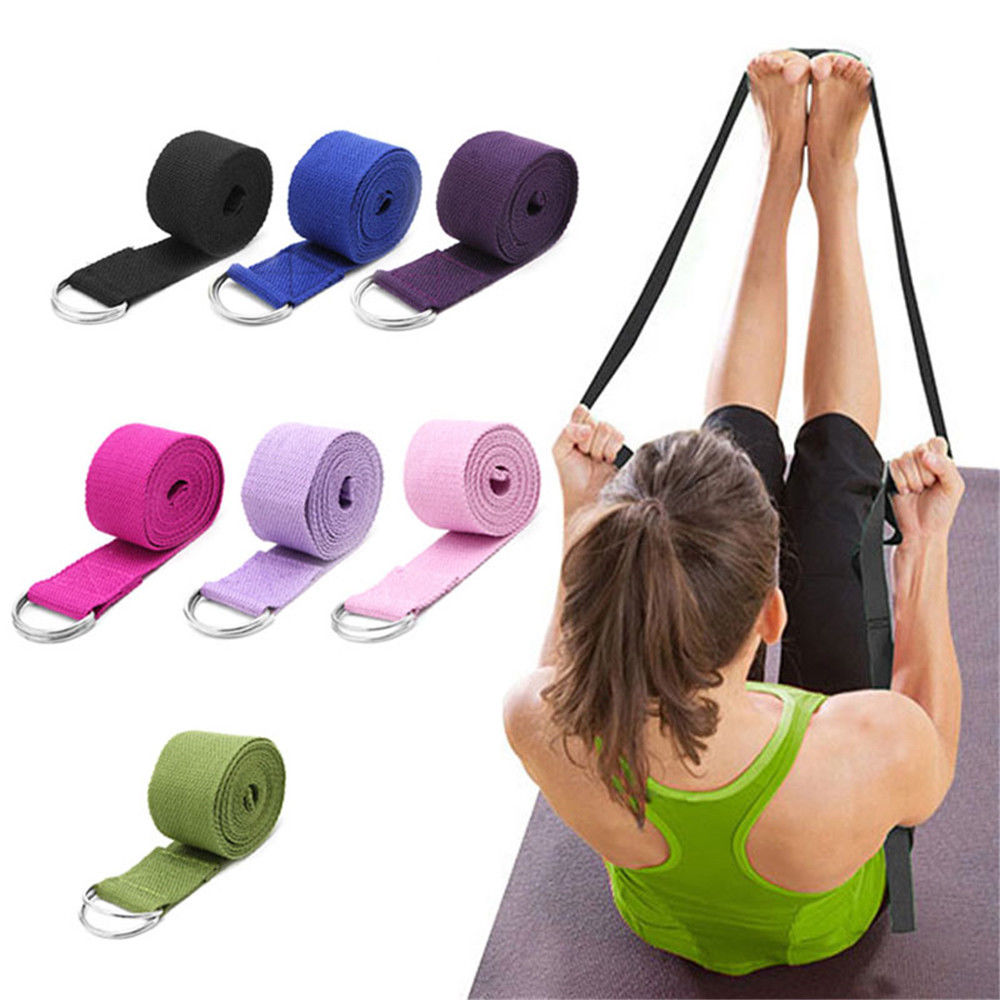 Adjustable Yoga Stretch Strap With D Ring For Flexibility Training And Home Gym Support 1