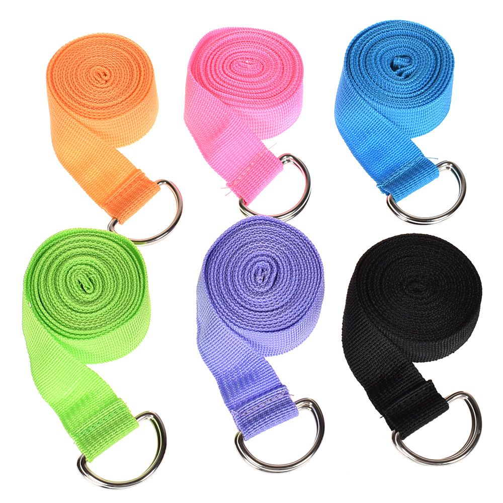 Adjustable Yoga Stretch Strap With D Ring For Flexibility Training And Home Gym Support 3