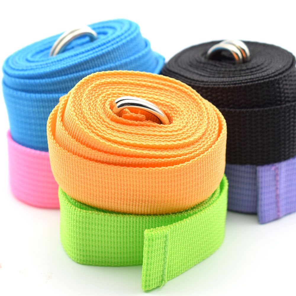 Adjustable Yoga Stretch Strap With D Ring For Flexibility Training And Home Gym Support 4