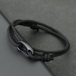 adjustable paracord bracelet for men durable nautical rope survival style wristband