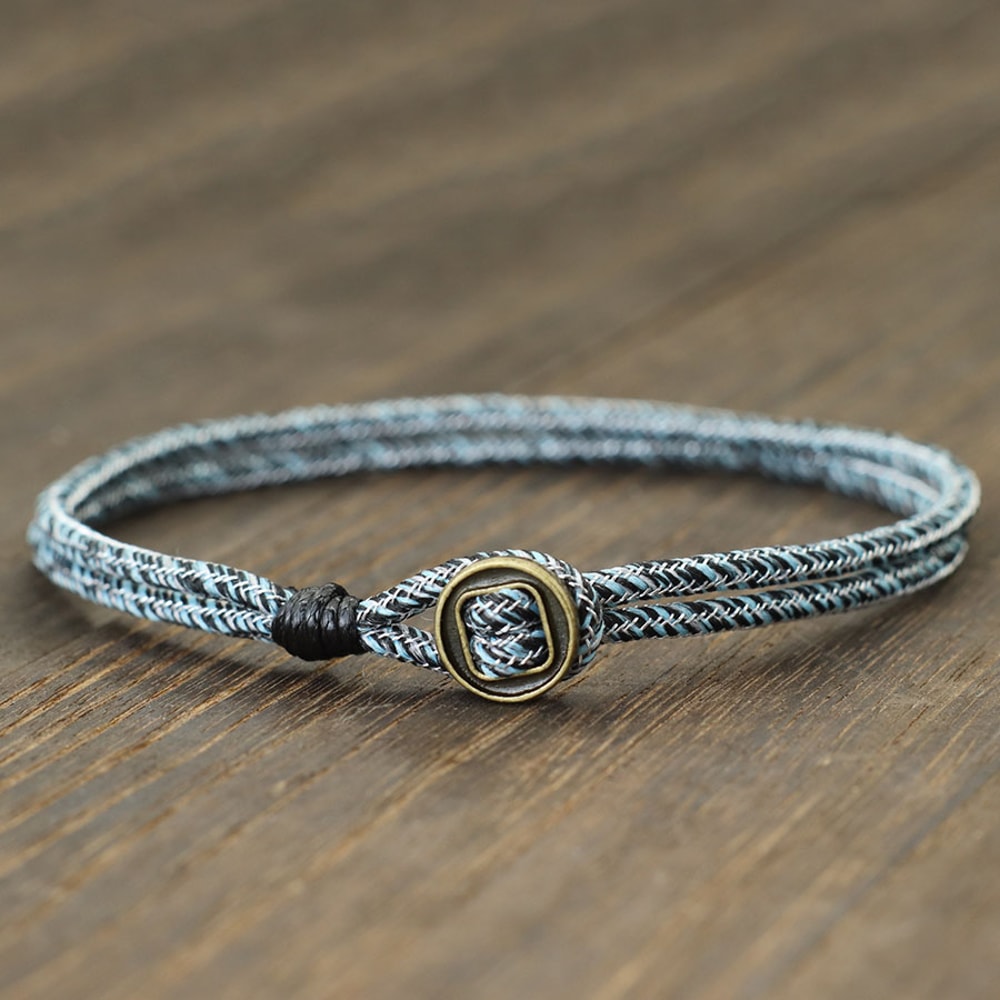 Handmade Nautical Rope Bracelet for Men Durable Paracord Bracelet with Easy Hook Closure