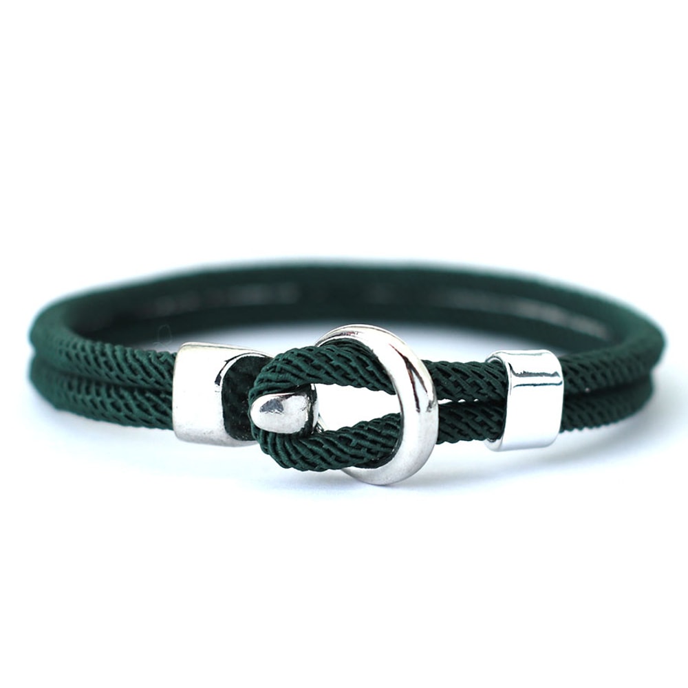 Nautical Rope Bracelet for Men Double Layer Adjustable Cord Bracelet Casual Stylish Wristwear