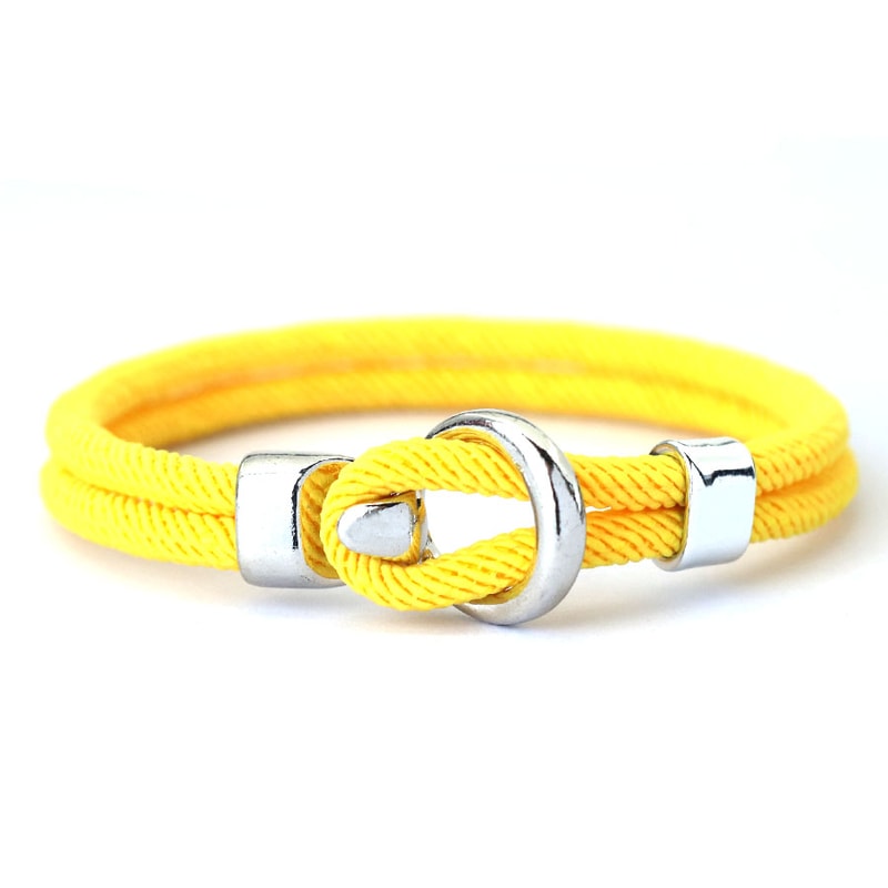 Nautical Rope Bracelet for Men Double Layer Adjustable Cord Bracelet Casual Stylish Wristwear